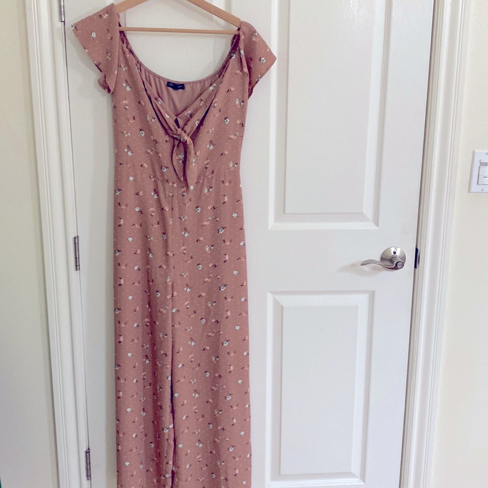 Floral pink jumpsuit